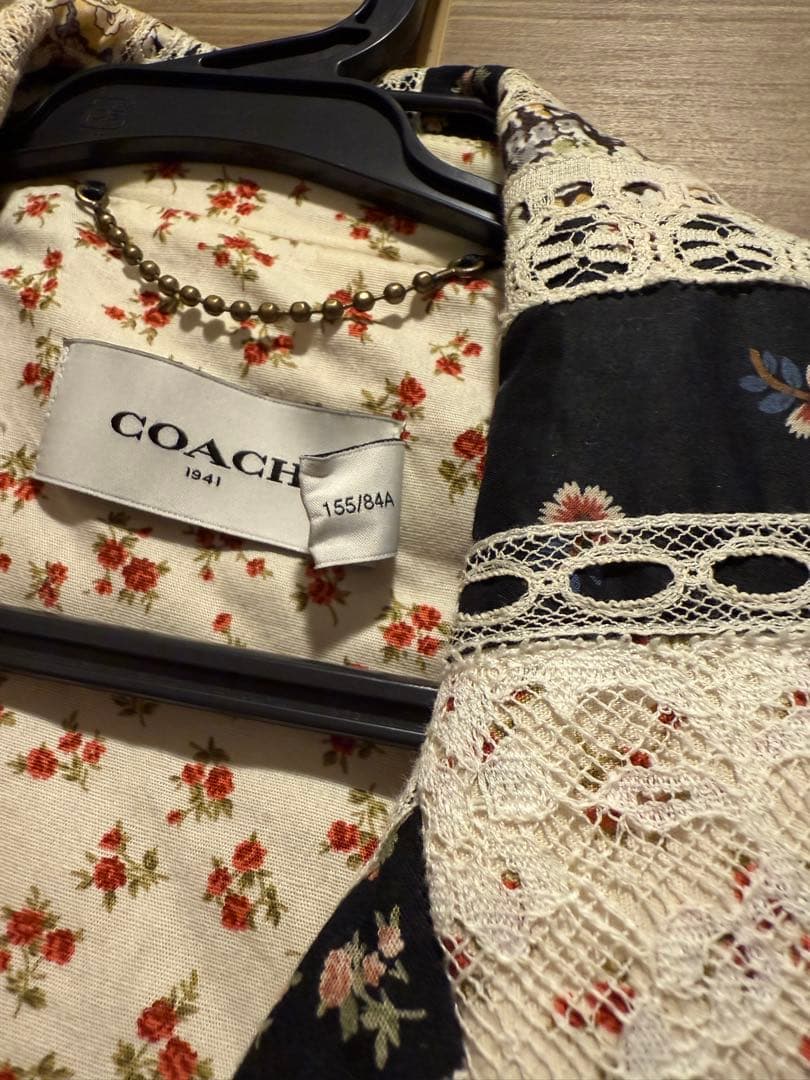 sweetluck coach 花柄 パッチワーク 中綿 ライダース