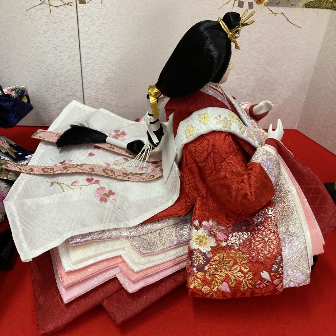 G8 可愛い　ひな人形　親王と官女のみ　人形のみ　コンパクト雛　三段飾り雛