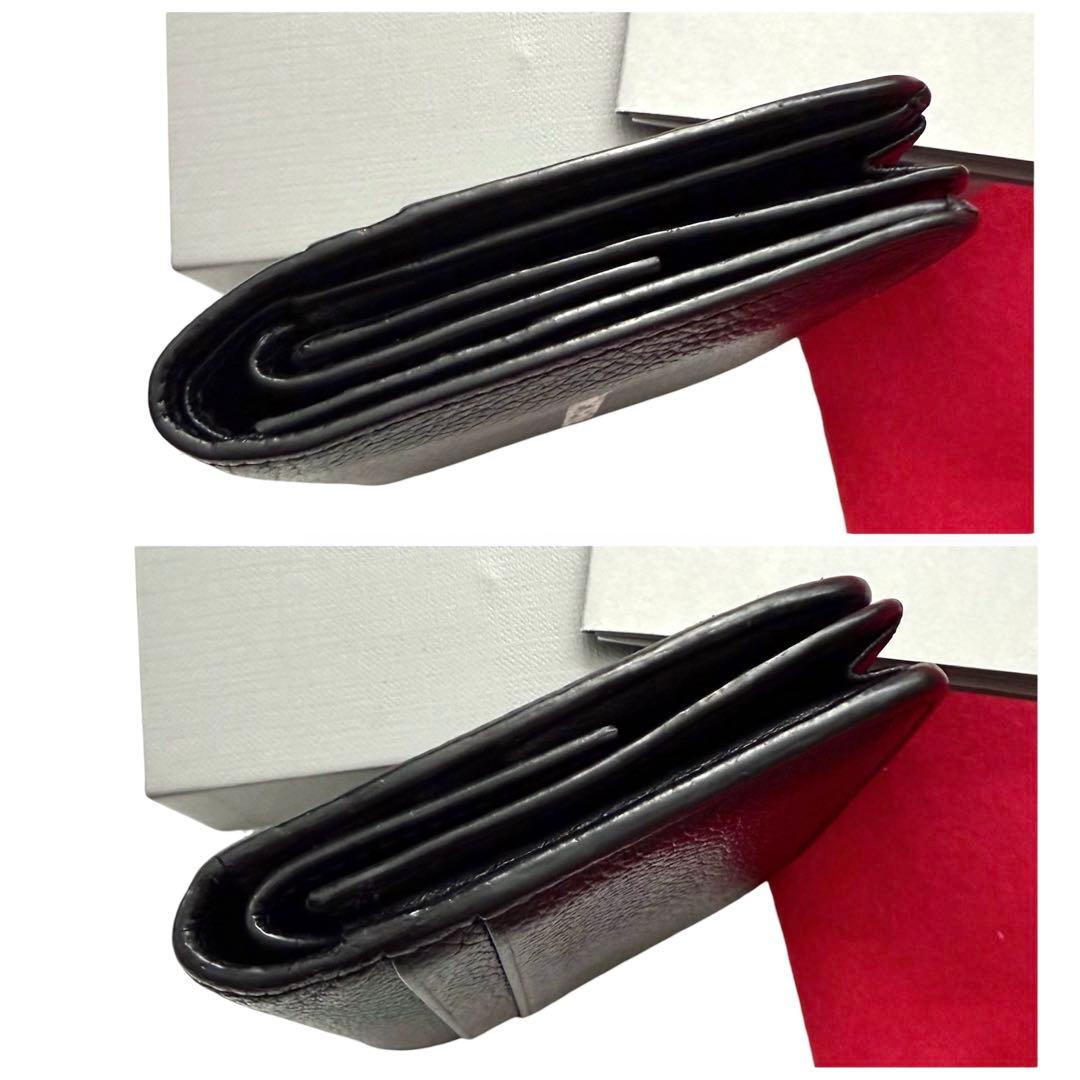 美品✨BALENCIAGAバレンシアガ財布　二つ折財布594216ロゴ　ブラック