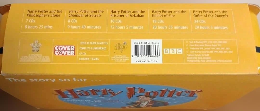ハリー・ポッター オーディオブック 全話CDセット　朗読はスティーブン・フライ