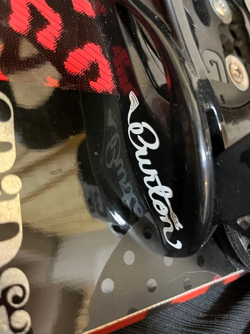 RIDEスノーボード板　BURTONバインディング・持ち運びカバー付き