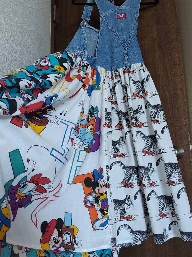 パナマボーイ Disney ワンピース 一点物 ディズニー 古着 サロペット
