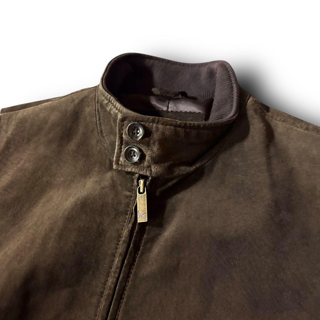 Eddie BauerスエードレザージャケットG9タイプブルゾン本革ブラウンXS