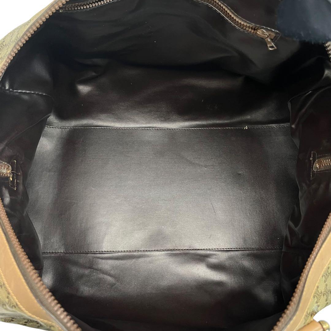 美品　CELINE 208 ボストンバッグ　トリオンフ　マカダム柄　総柄