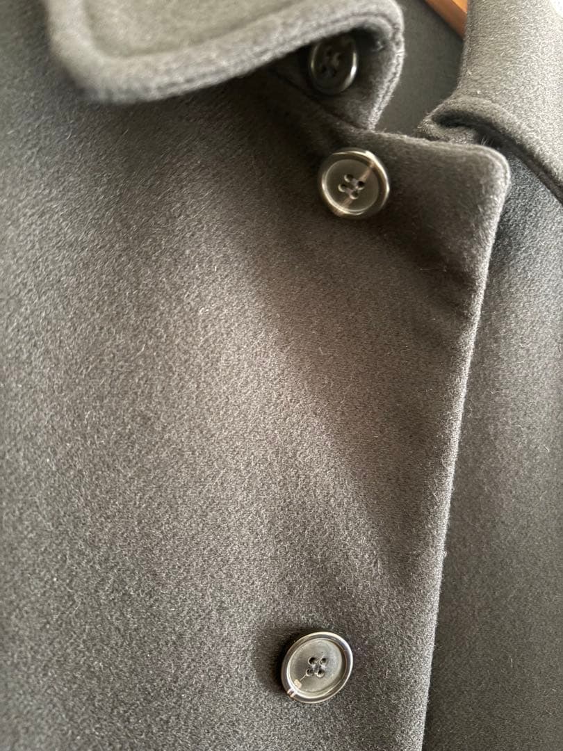 【J】A.P.C. ブラック ステンカラーコート XS 希少ブルガリア製