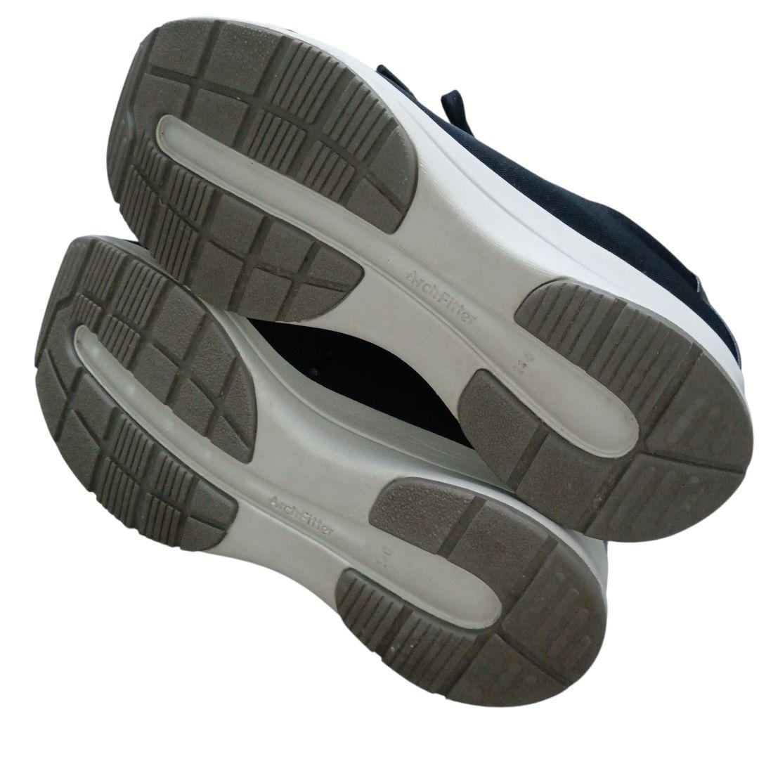 AKAISHI★ウォーキングシューズ★スニーカー★アーチフィッター★黒★24cm