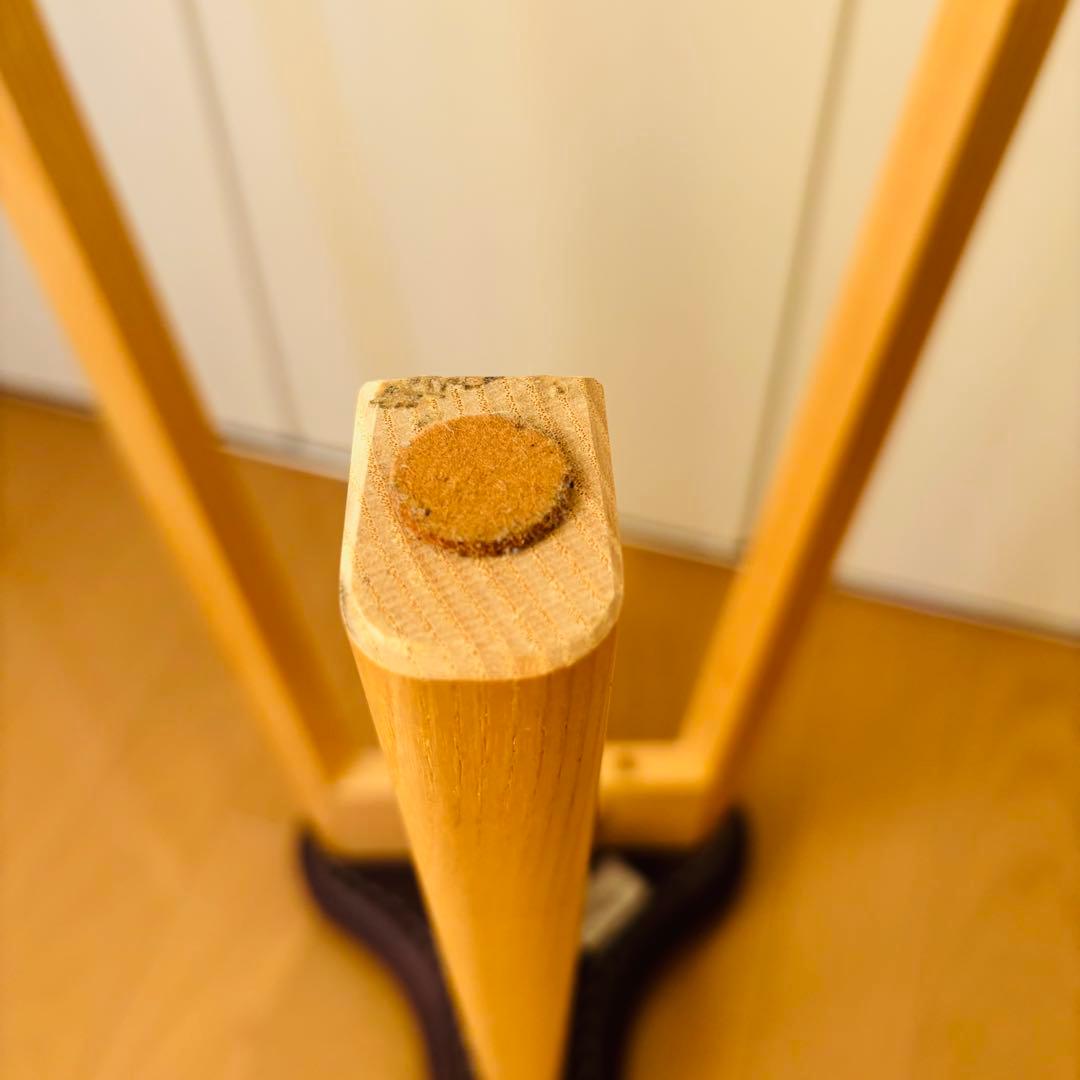 美品 飛行船スタイル マタ美 キッチンスツール ナチュラル パープル 椅子