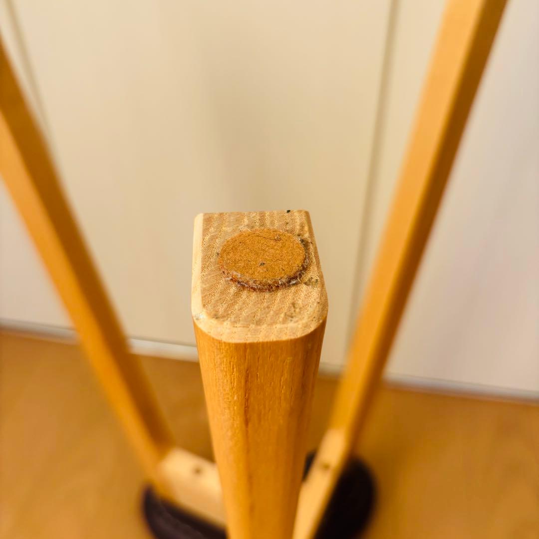 美品 飛行船スタイル マタ美 キッチンスツール ナチュラル パープル 椅子