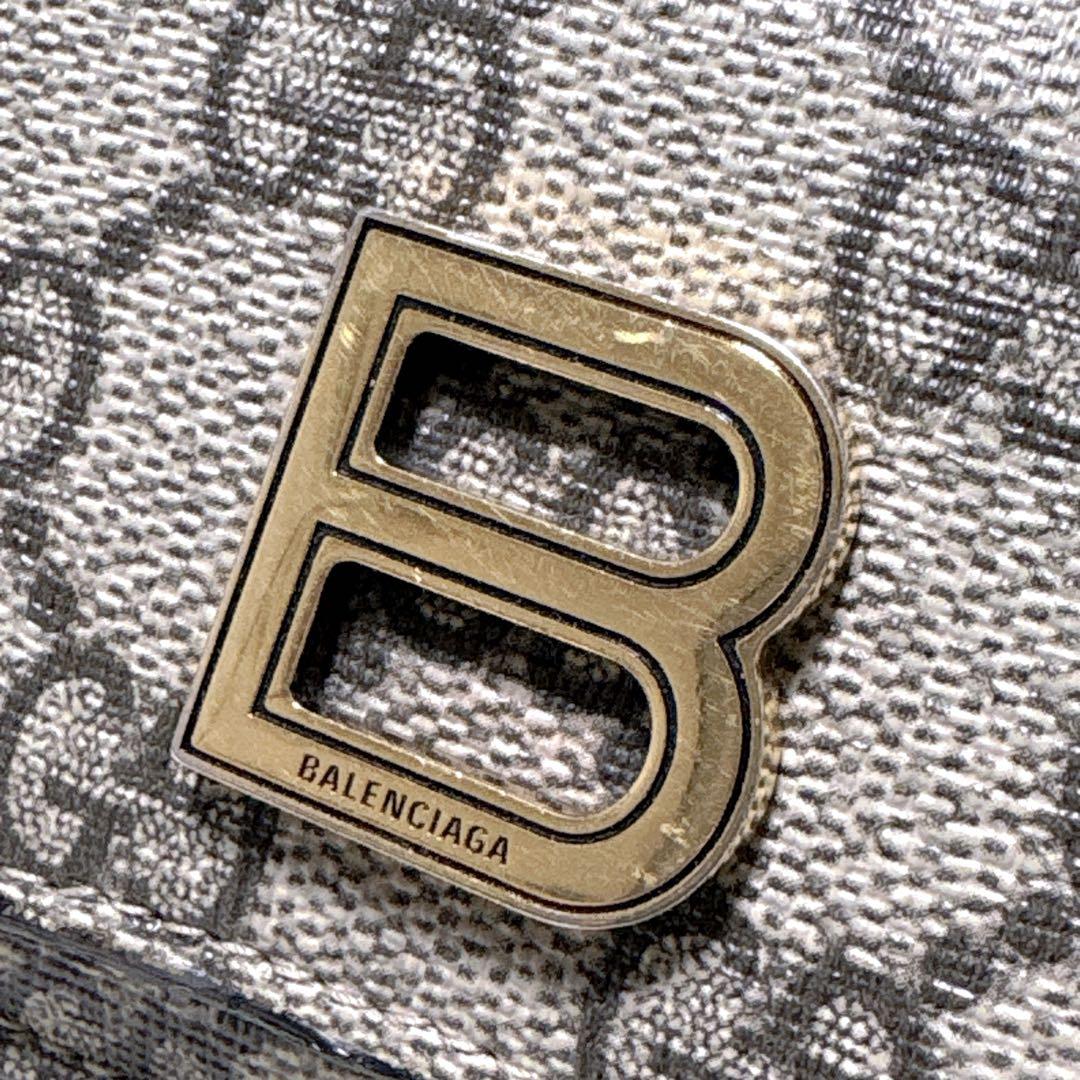 希少✩グッチ バレンシアガ コラボ 三つ折り財 GG柄 PVC 金具 スプリーム