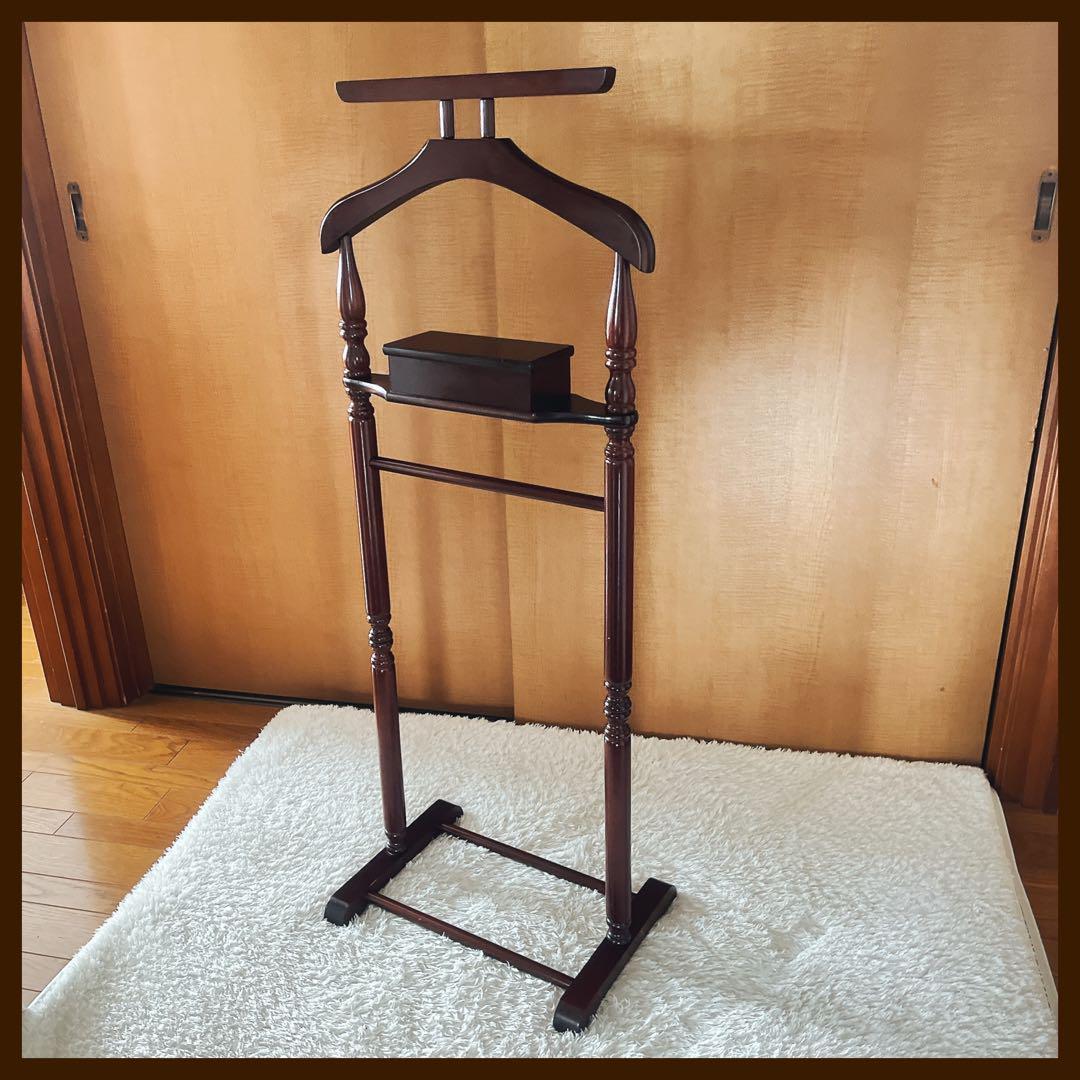 OR様リクエスト品美品】ヴィンテージ 木製ハンガー ハンガーラック 洋服掛