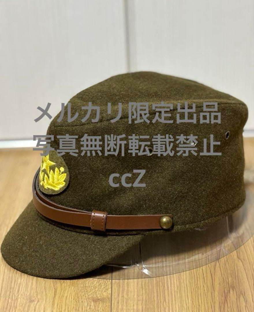 近衛師団　日本軍　陸軍　将校　ウール製　略帽　軍帽　精密刺繍帽章付き