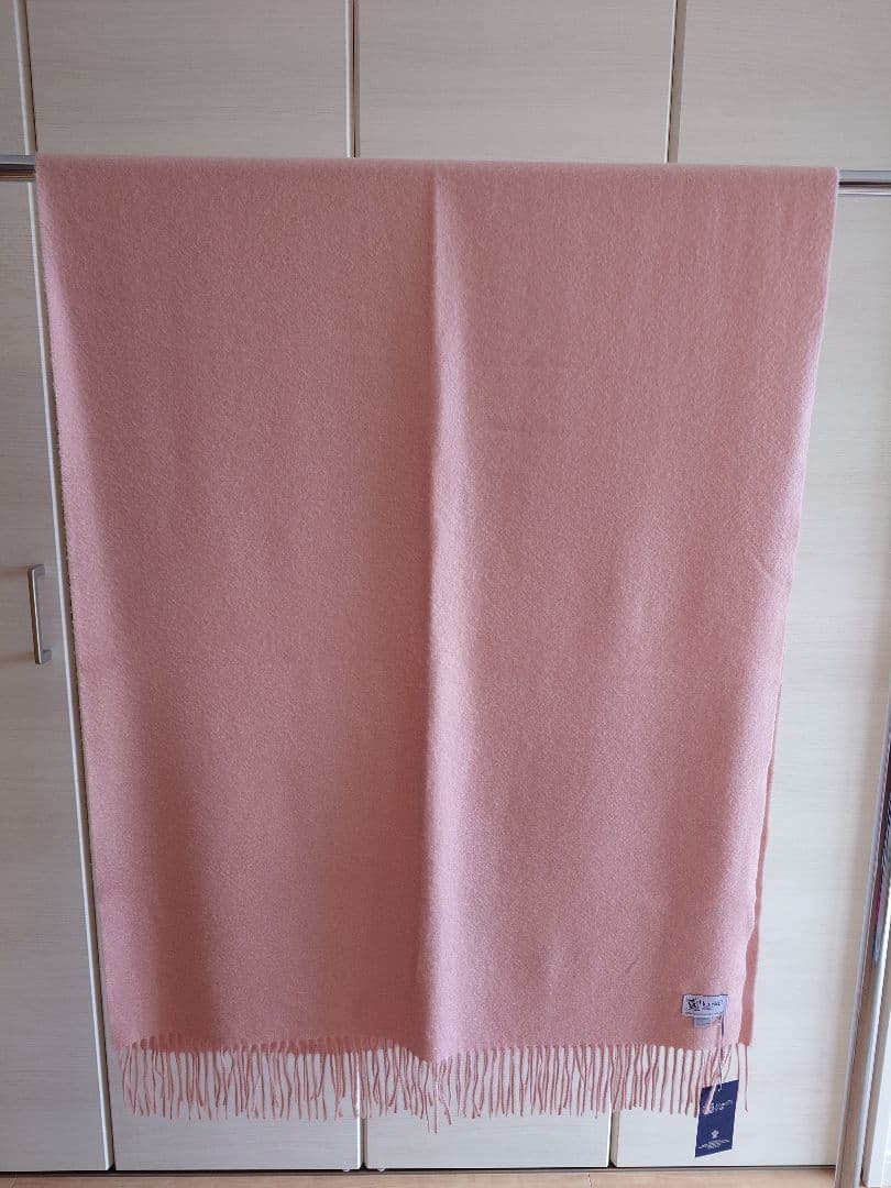 Johnstonsジョンストンズ 大判 カシミヤ ストール ライトピンク