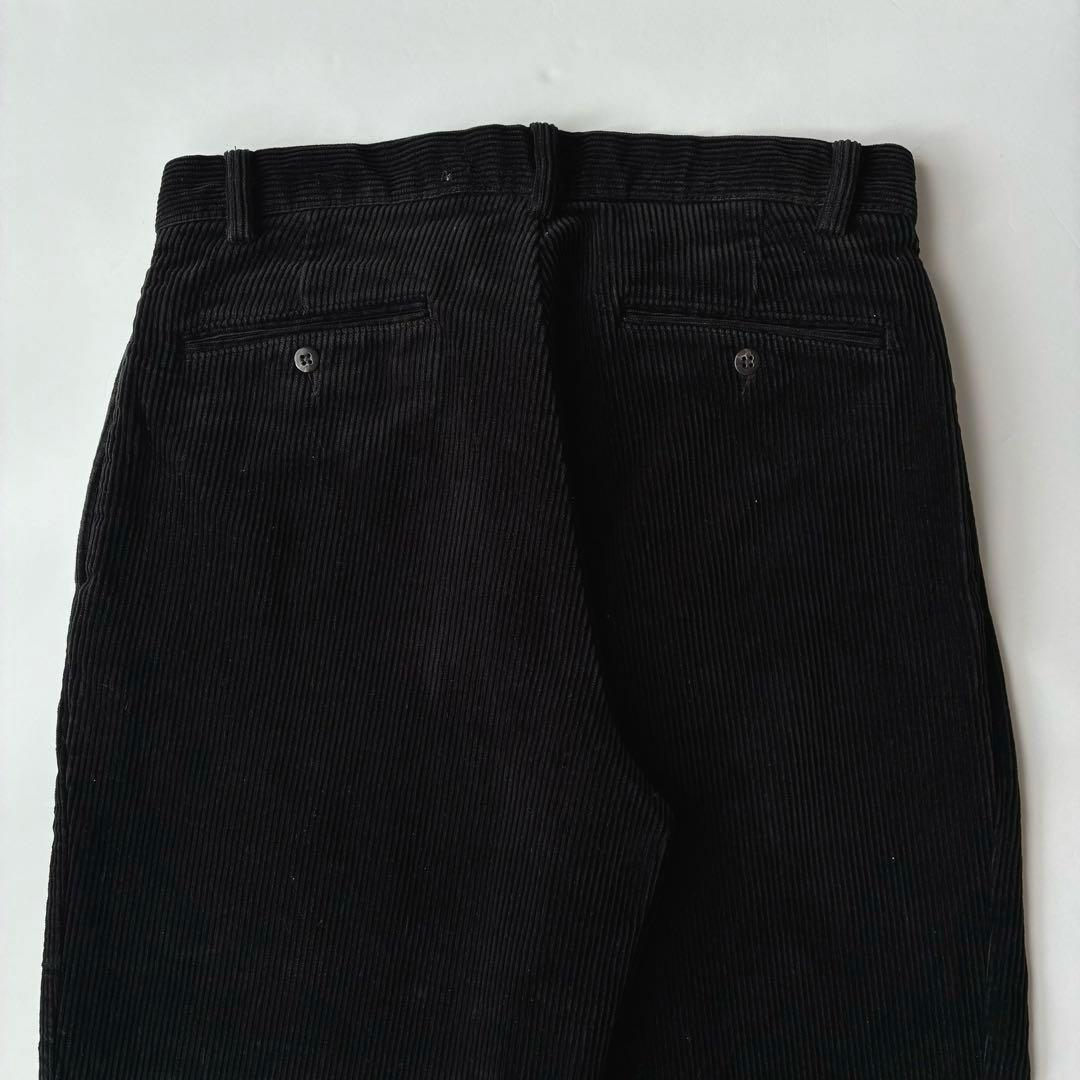 美品 90sポロ ラルフローレン Andrew 黒 太畝 コーデュロイW32