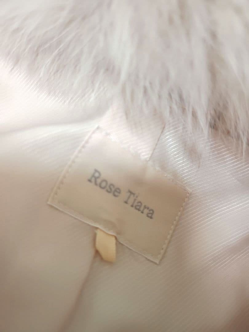 5.4万　Rose Tiara フォックスファー　ダッフルコート　ピンク　42
