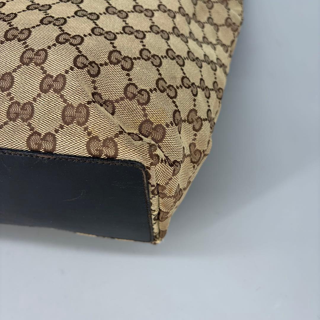グッチ　トートバッグ　GGキャンバス　ベージュ