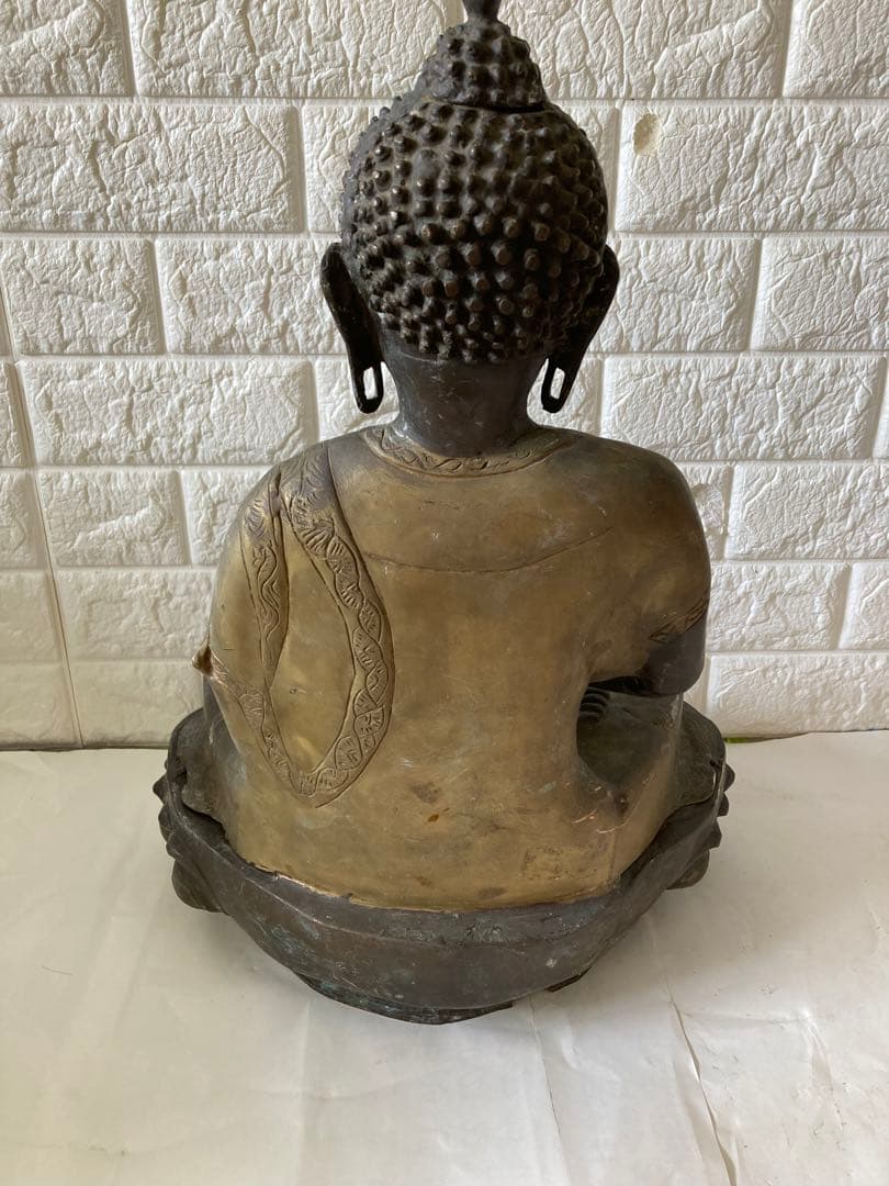 ブロンズ，中国古董仏像，古銅製，高50 cm，重約9500克