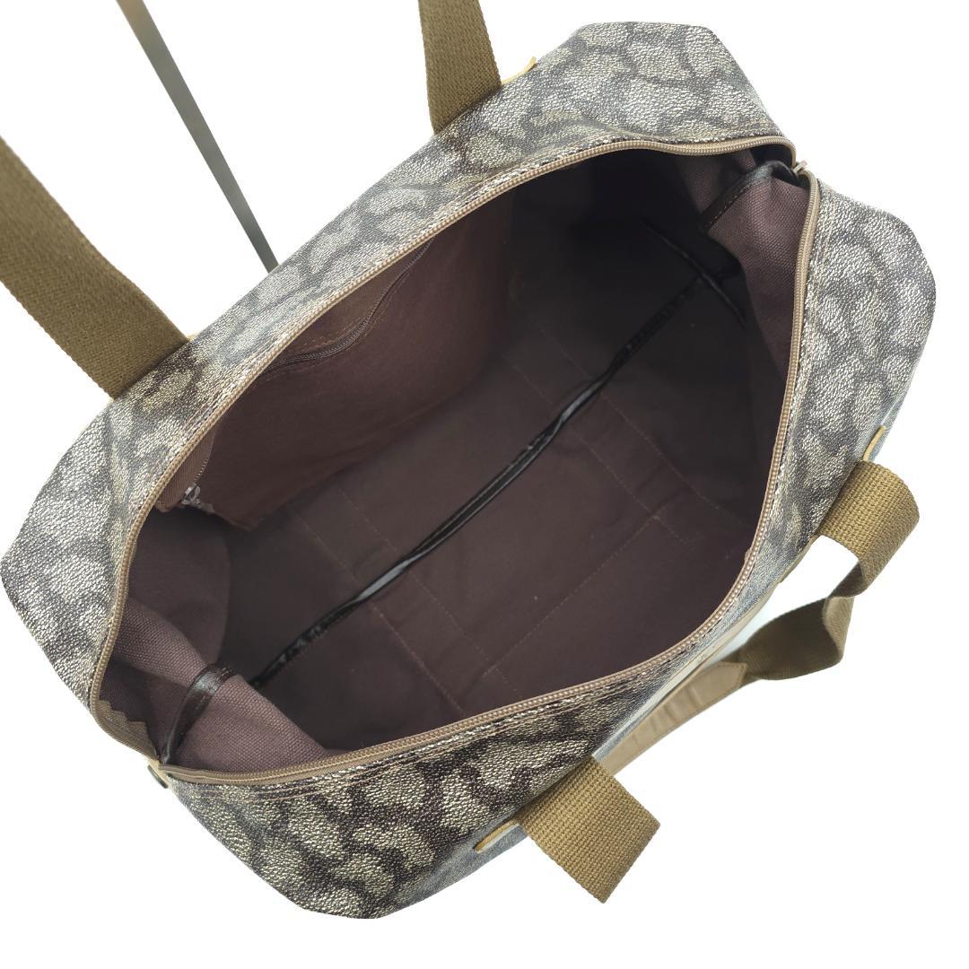 未使用級 イヴサンローラン ジラフ柄 ボストンバッグ トラベルバッグ PVC