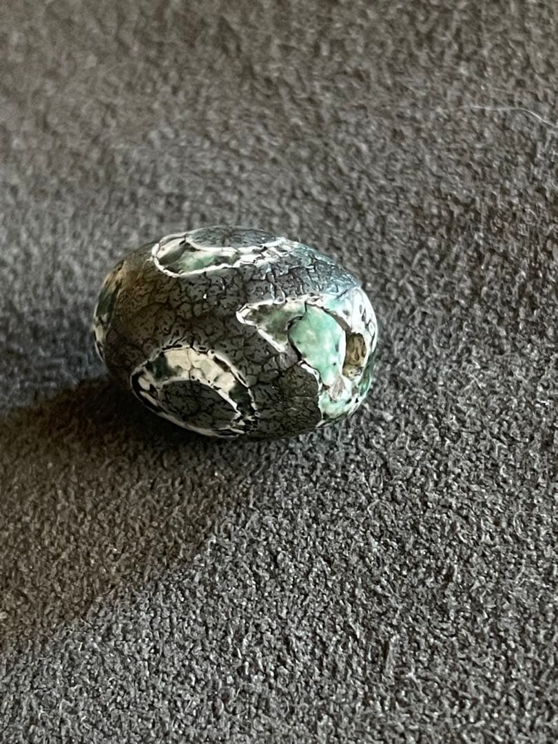 龍紋三眼天珠　エッチド技法染め　出土系　護摩供養