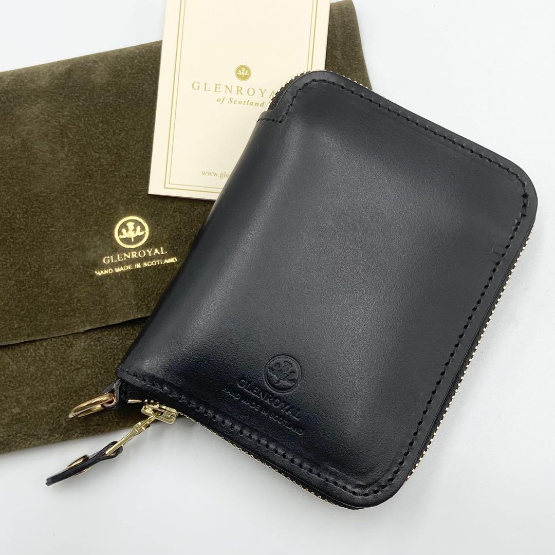 極美品　グレンロイヤル　SMALL ZIP WALLET レザー　黒