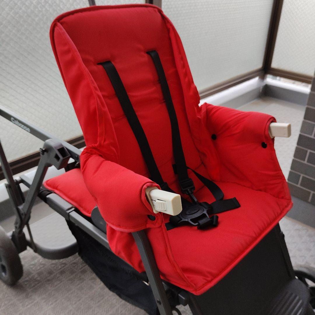 Joovy Caboose Graphite 814X赤い2人乗りベビーカー4輪