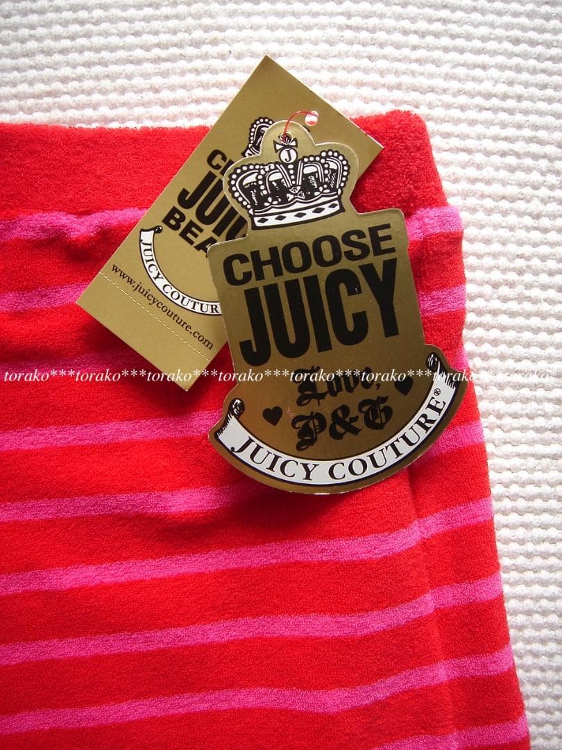 JUICY COUTURE ジューシークチュール 赤 ボーダー ベアトップ