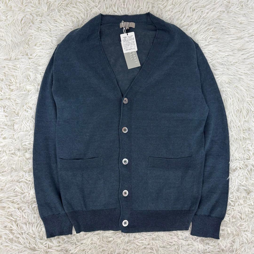 新品タグ付き！マーガレットハウエル リネン100% ニット カーディガン M