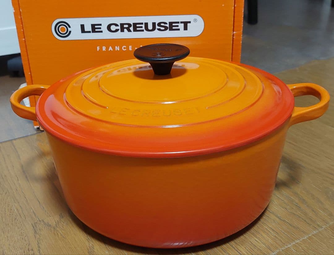 【早いもの勝ち！】ル・クルーゼ　ココットロンド　24cm　スチーマー　セット