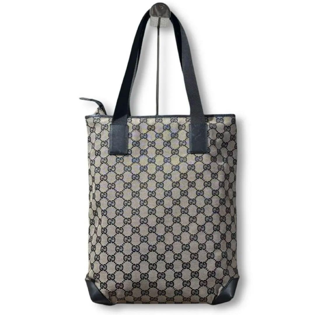 グッチ GGキャンバス トートバッグ ネイビー A4可 メンズ レディース