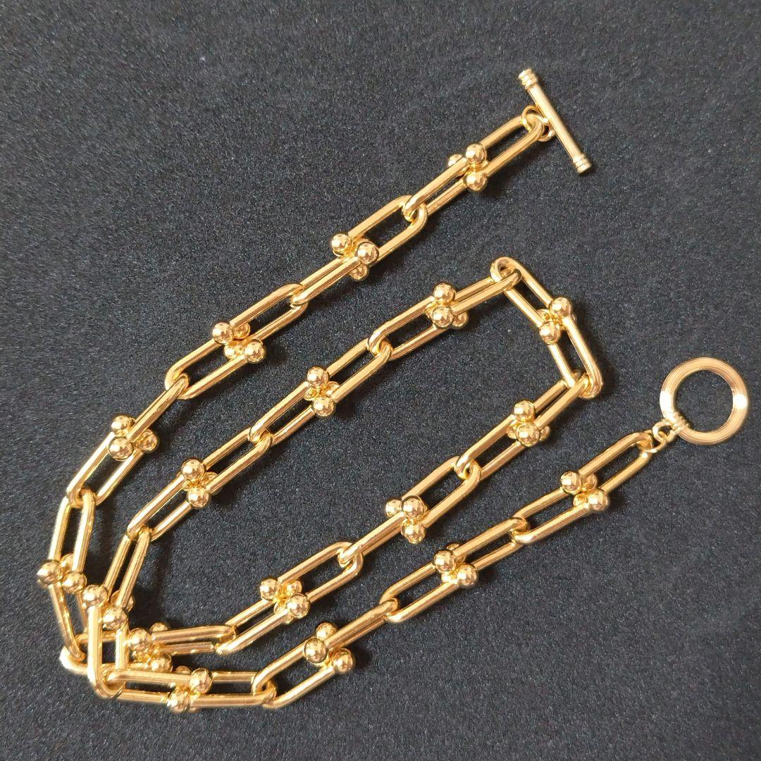 ネックレス ハードウェア ミディアム リンク ゴールド 【11】