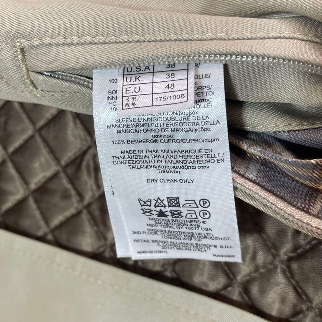 Brooks Brothers ステンカラーコート　比翼ボタン　ライナー