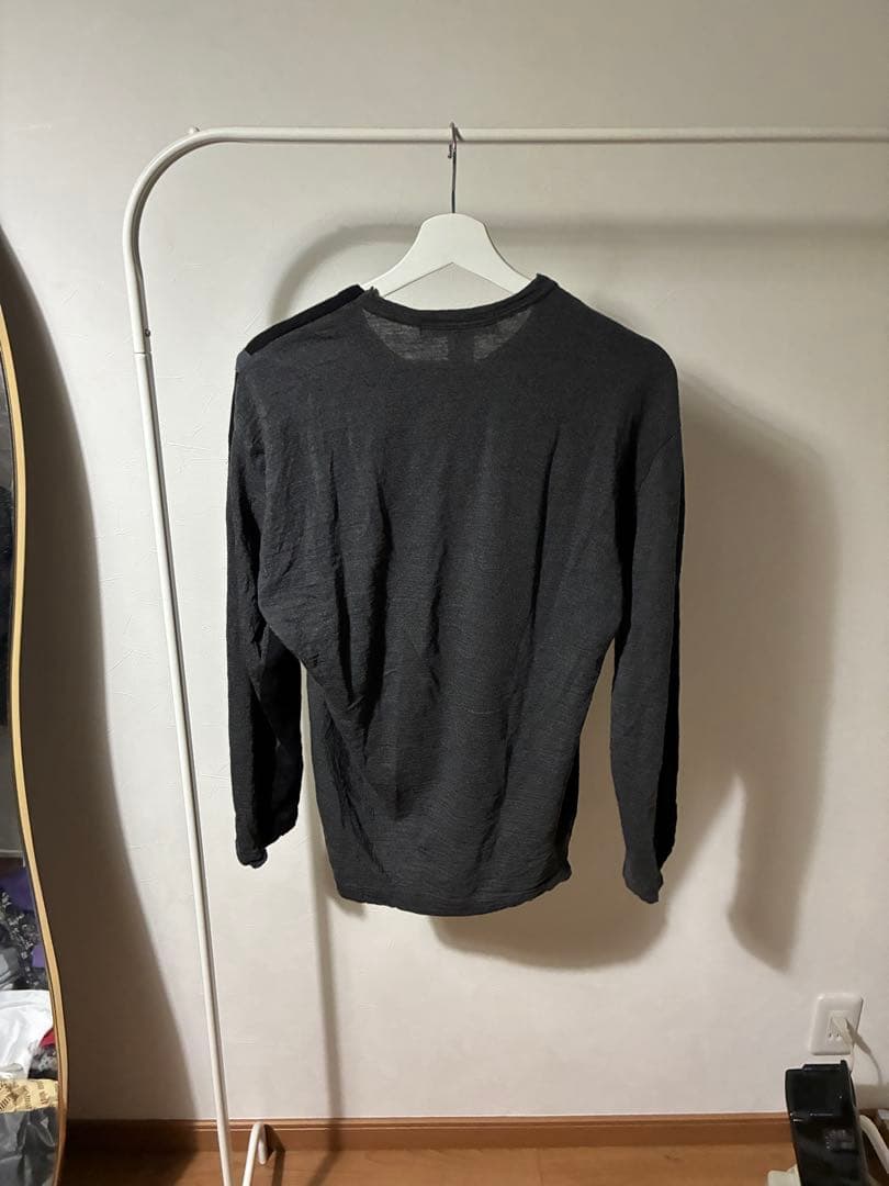 COMME des GARCONS SHIRT 切替ウールカットソー 薄手ニット