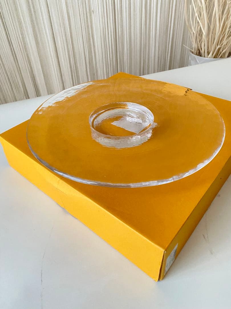 ✨はは✨sghr 菅原工芸硝子　30㎝クリアガラス ラウンドプレート