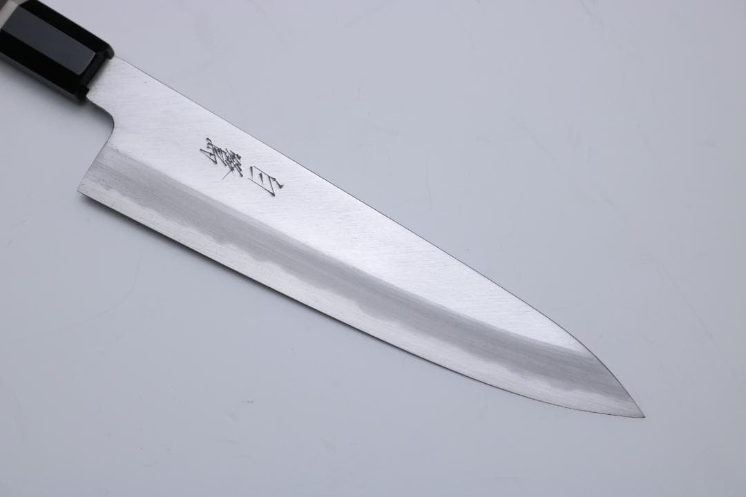 田中義一作 牛刀 和包丁 青一鋼 黒檀八角水牛 7寸 箱無し
