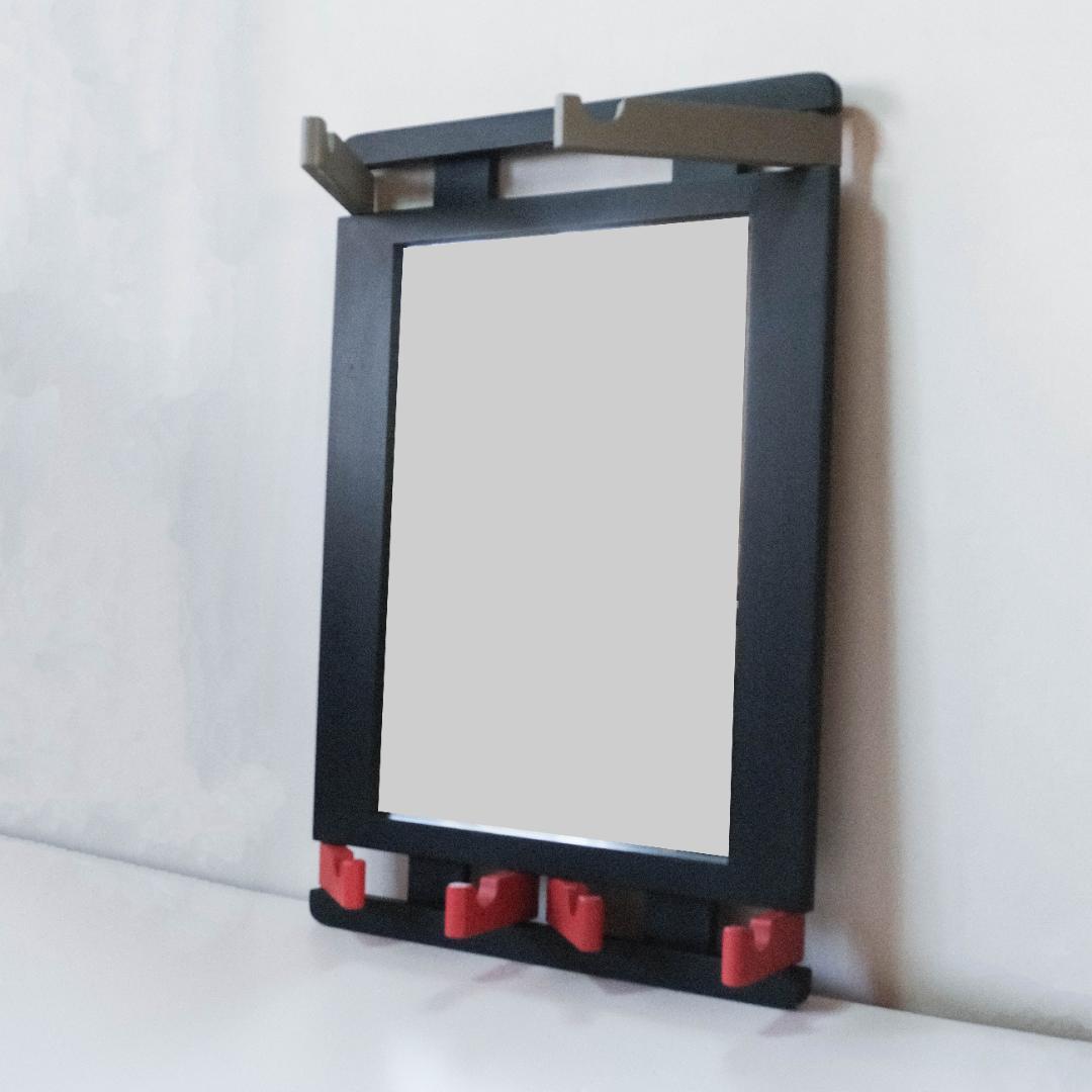 ウォールミラー　コートフック　ポストモダン　ミッドセンチュリー　ヴィンテージ