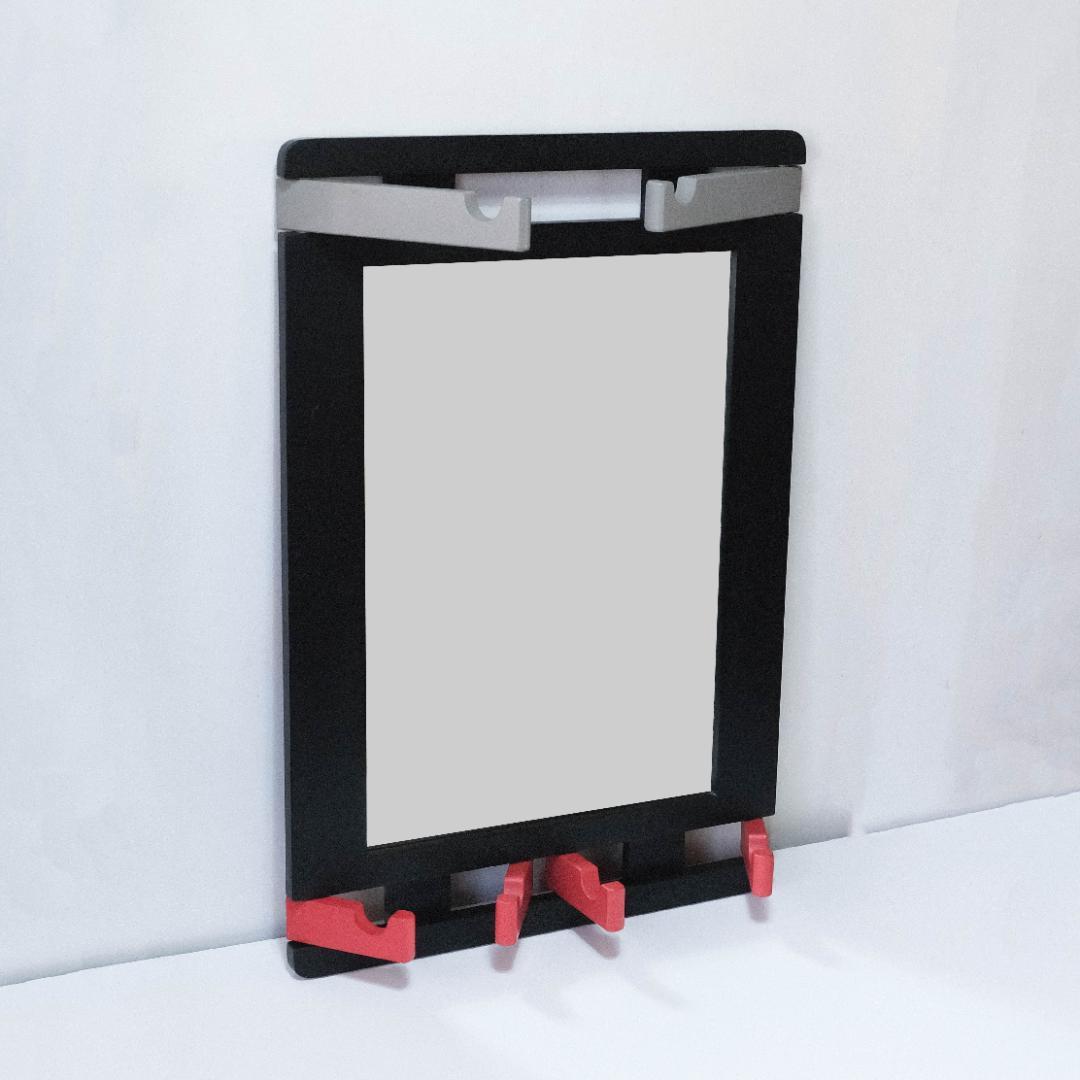 ウォールミラー　コートフック　ポストモダン　ミッドセンチュリー　ヴィンテージ