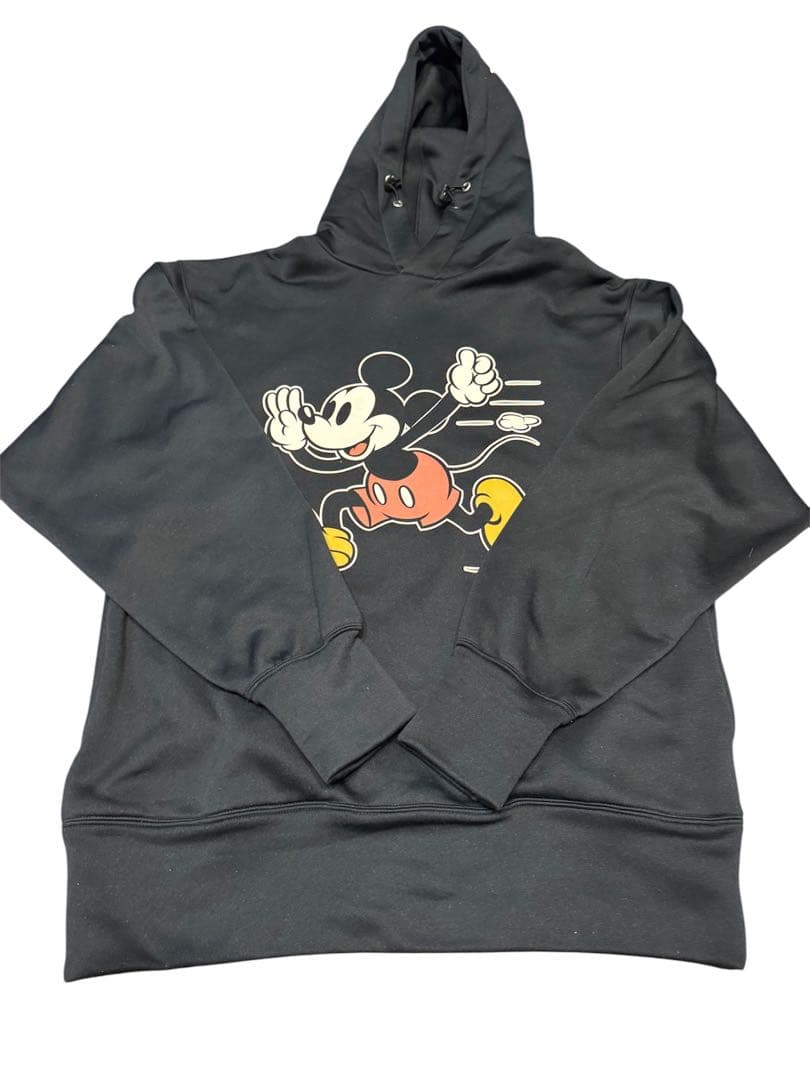 【特価】MMA RUN MICKEY RUN ミッキーマウス パーカー L 黒