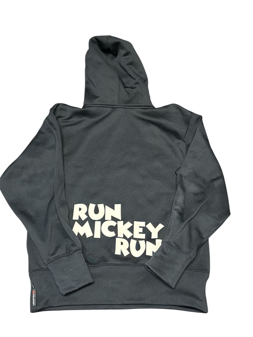 【特価】MMA RUN MICKEY RUN ミッキーマウス パーカー L 黒