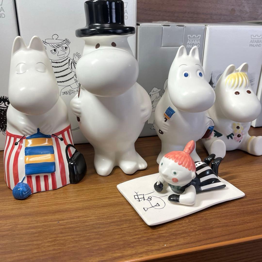 【廃盤　希少】アラビア ムーミン フィギュア 旧ロゴ 箱付 セット