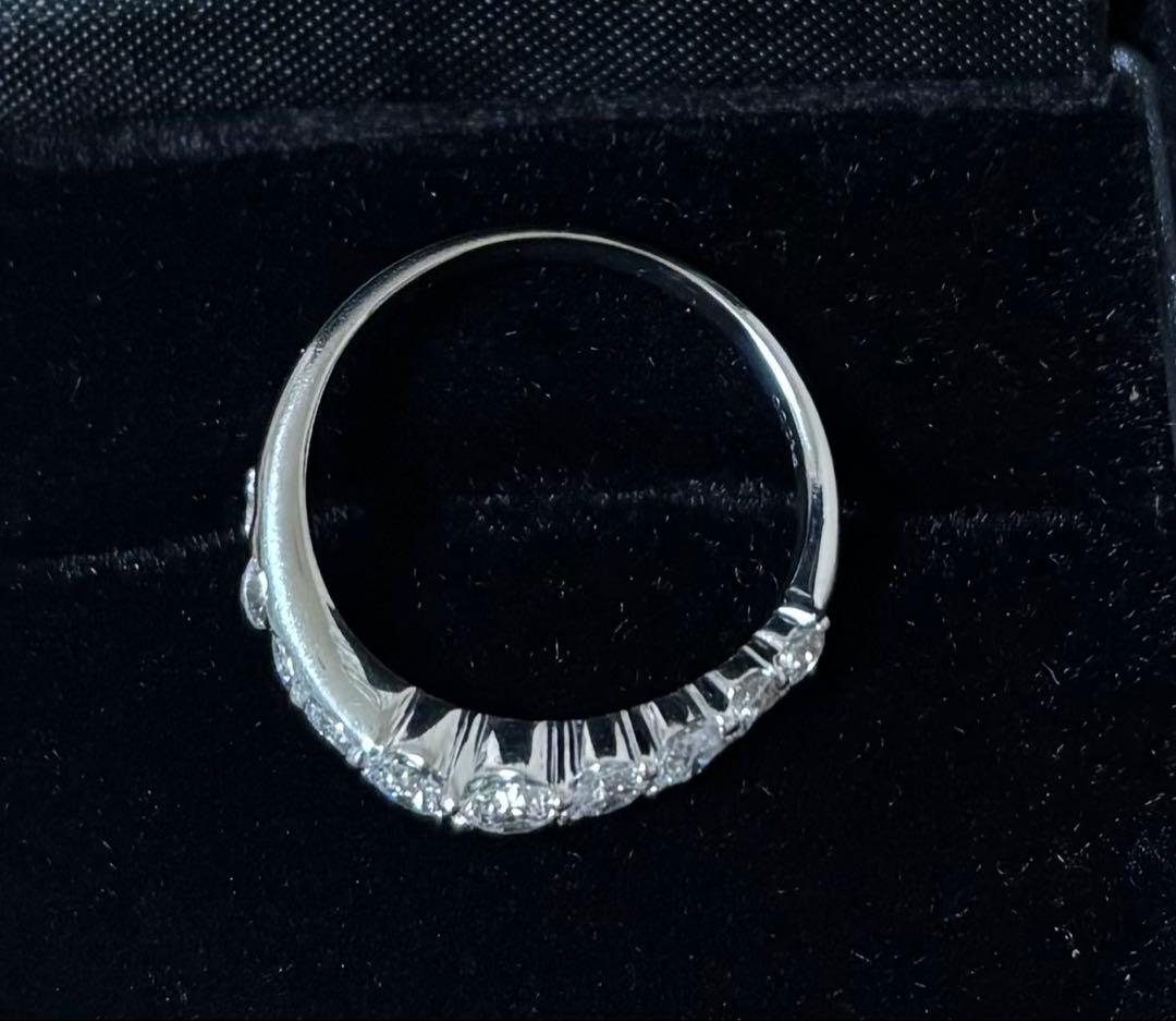 Pt900 0.1ct ハーフエタニティリング