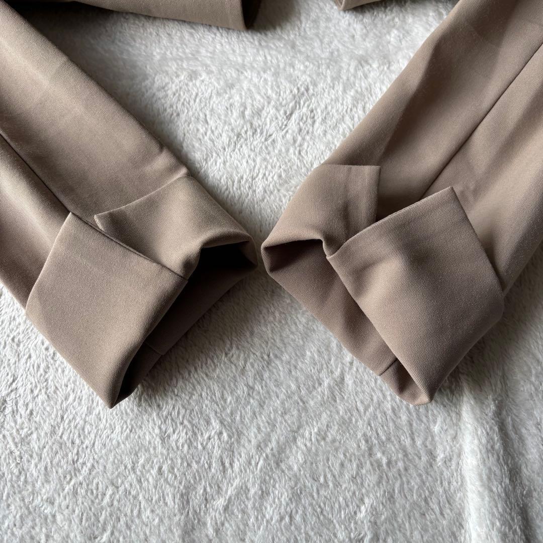 ✨️美品✨️ PLST プラステ スーツ ノーカラー ベージュ XS ストレッチ