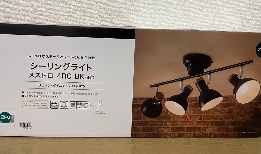 ブラックシーリングライト 4灯