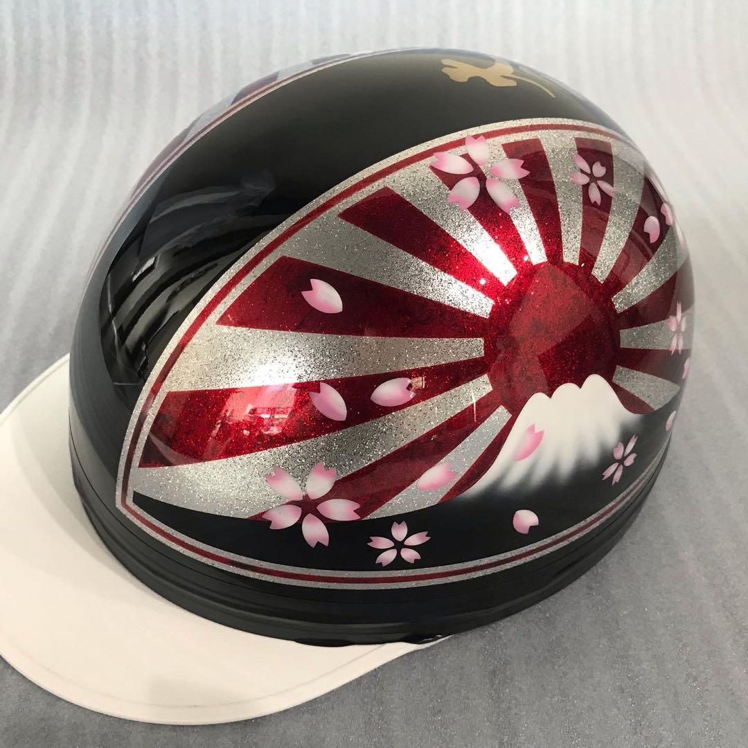 桜 富士日章 コルク半 ヘルメット 三段シート ロケットカウル