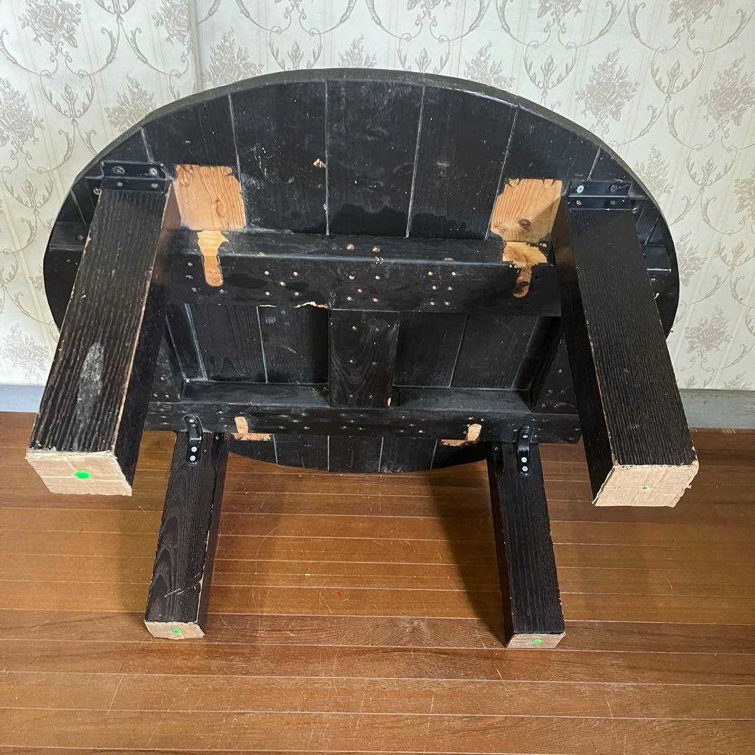 【アンティーク】ハンドメイド ちゃぶ台 円卓 ローテーブル センターテーブル