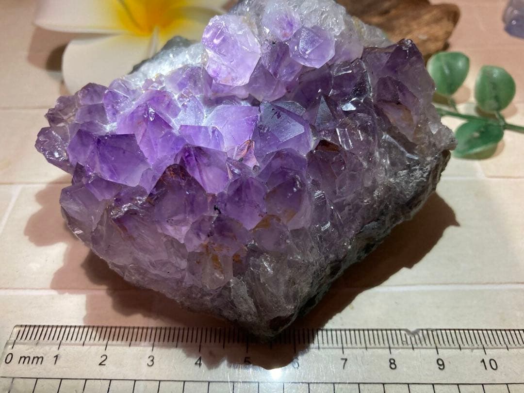 トライゴーニック☪︎⋆˚　アメジスト　クラスター　原石　ラフストーン