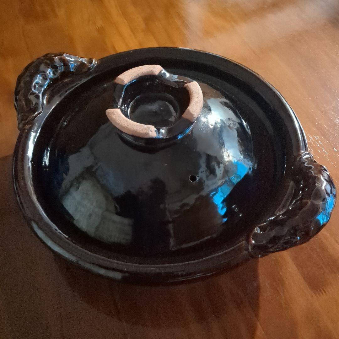 土楽窯 黒鍋 (尺1寸)