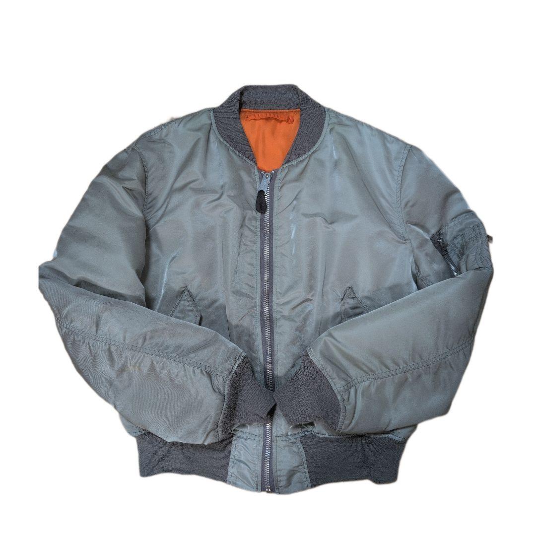 MADE IN ＵＳＡ ALPHA MA-1 シルバー グレー