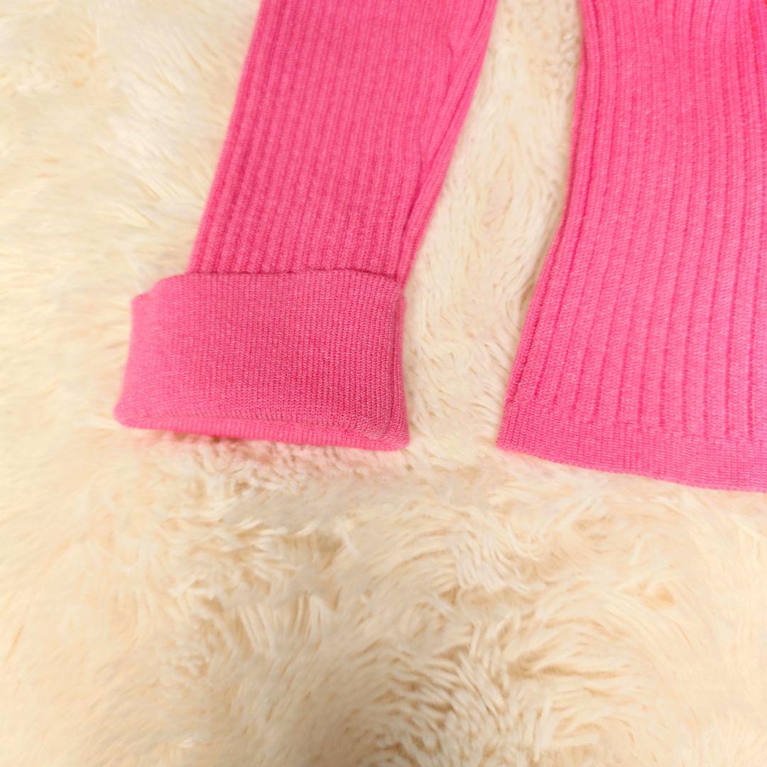 M'S GRACY ウエスト リボン リブニット カットソー 38 ピンク