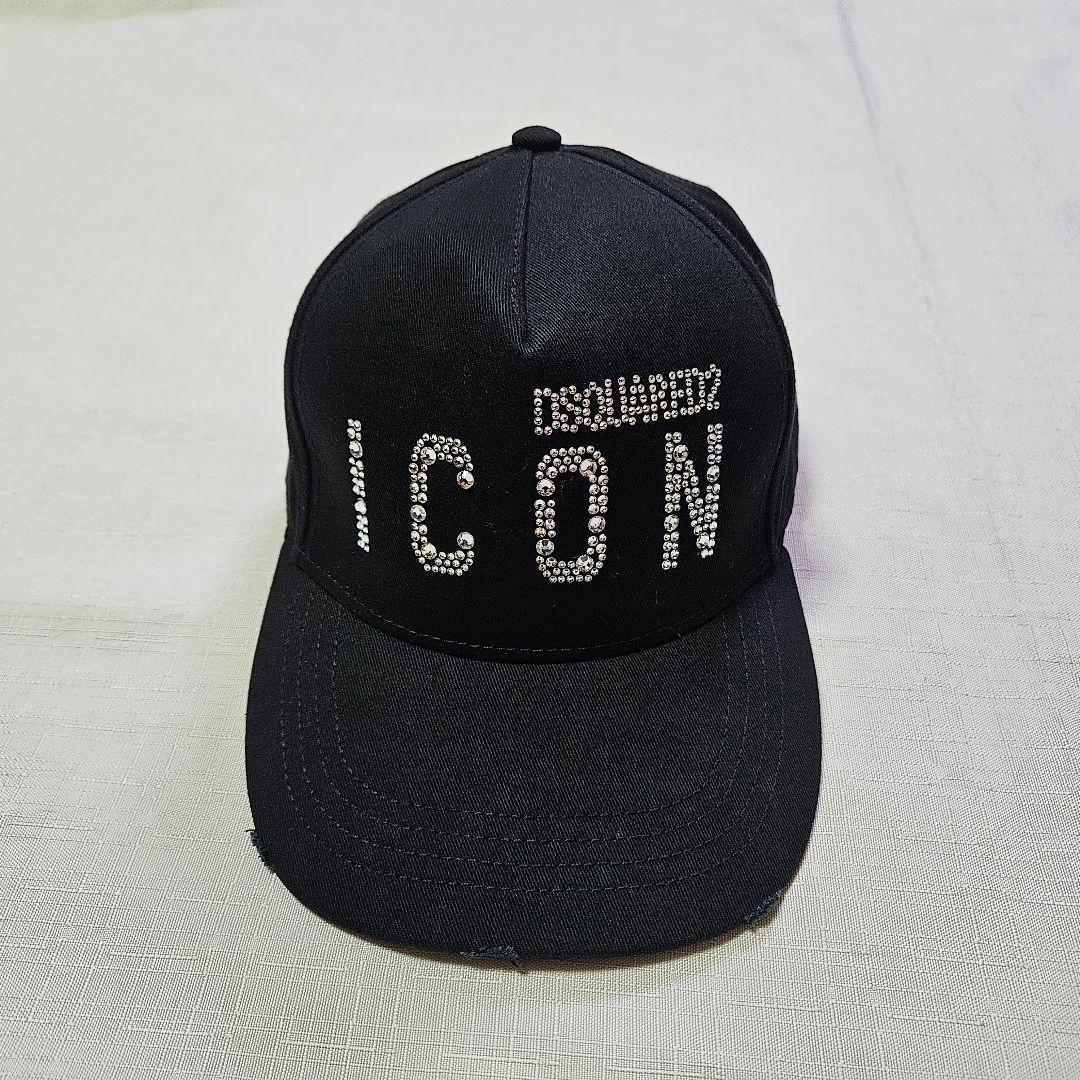 Dsquared2 ディースクエアード ラインストーンロゴキャップ