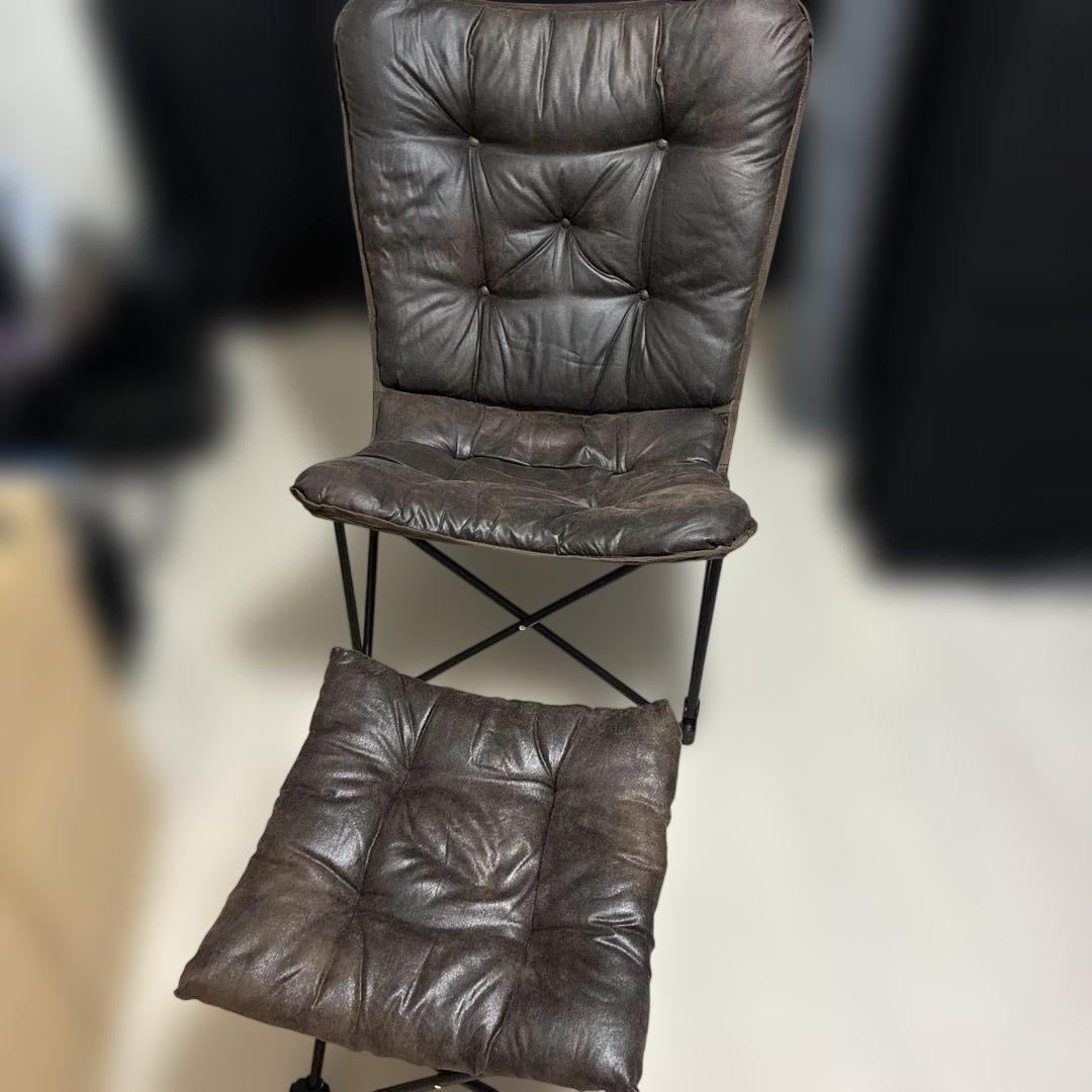 ニトリ バタフライチェア ハイバック＆折りたたみスツール セット