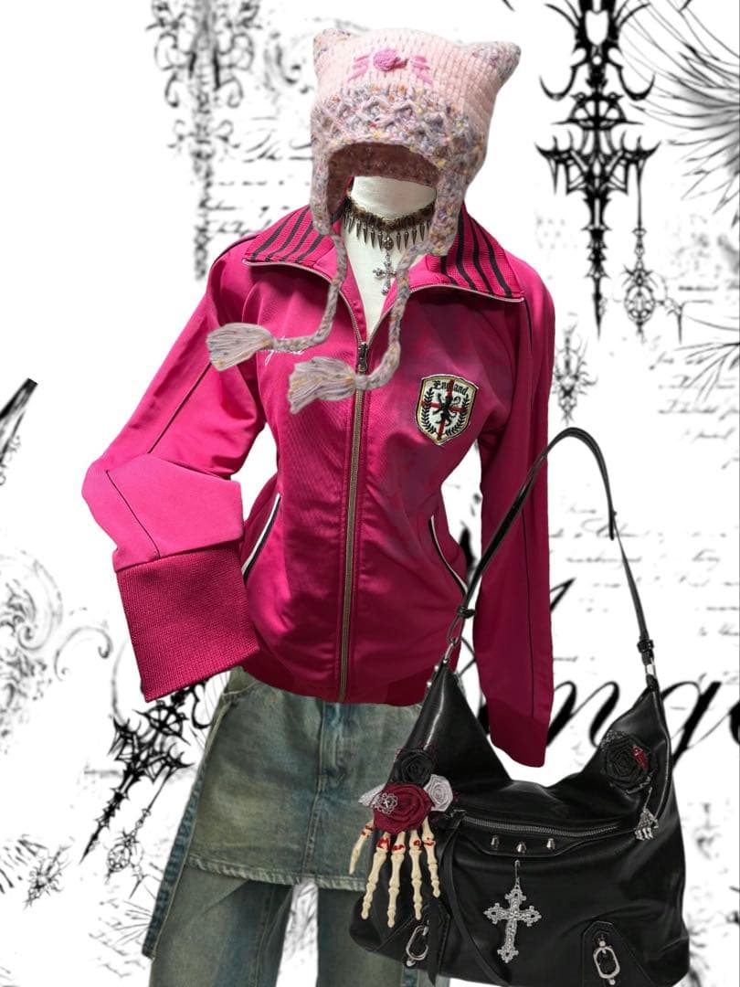 y2k ワッペン姫ギャル刺繍　平成フェアリーグランジ　ロック　マクブリンク